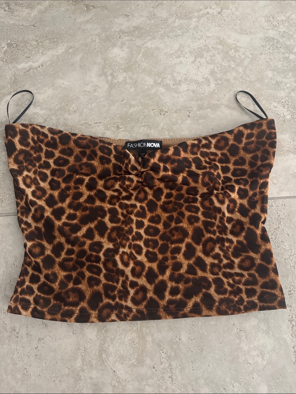 Fashion Nova Leopard Print Cami in Brown and Black